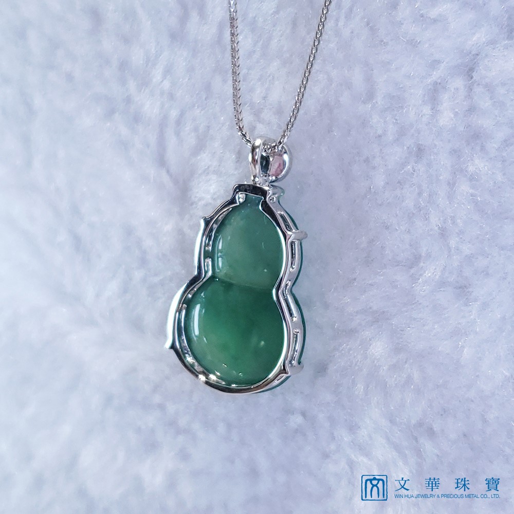 翡翠湖水綠葫蘆玉墜(已售出)