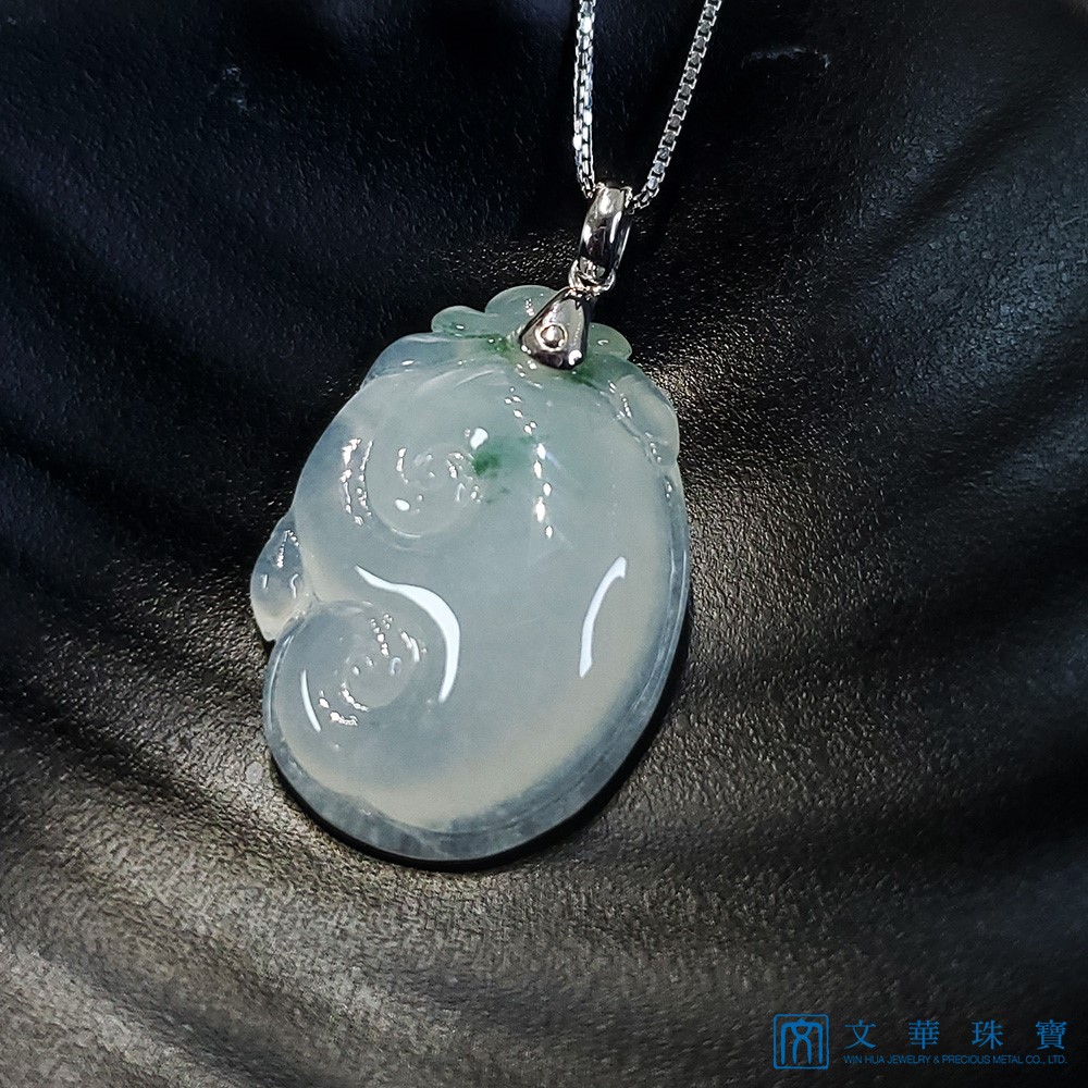 冰種飄花如意玉墜