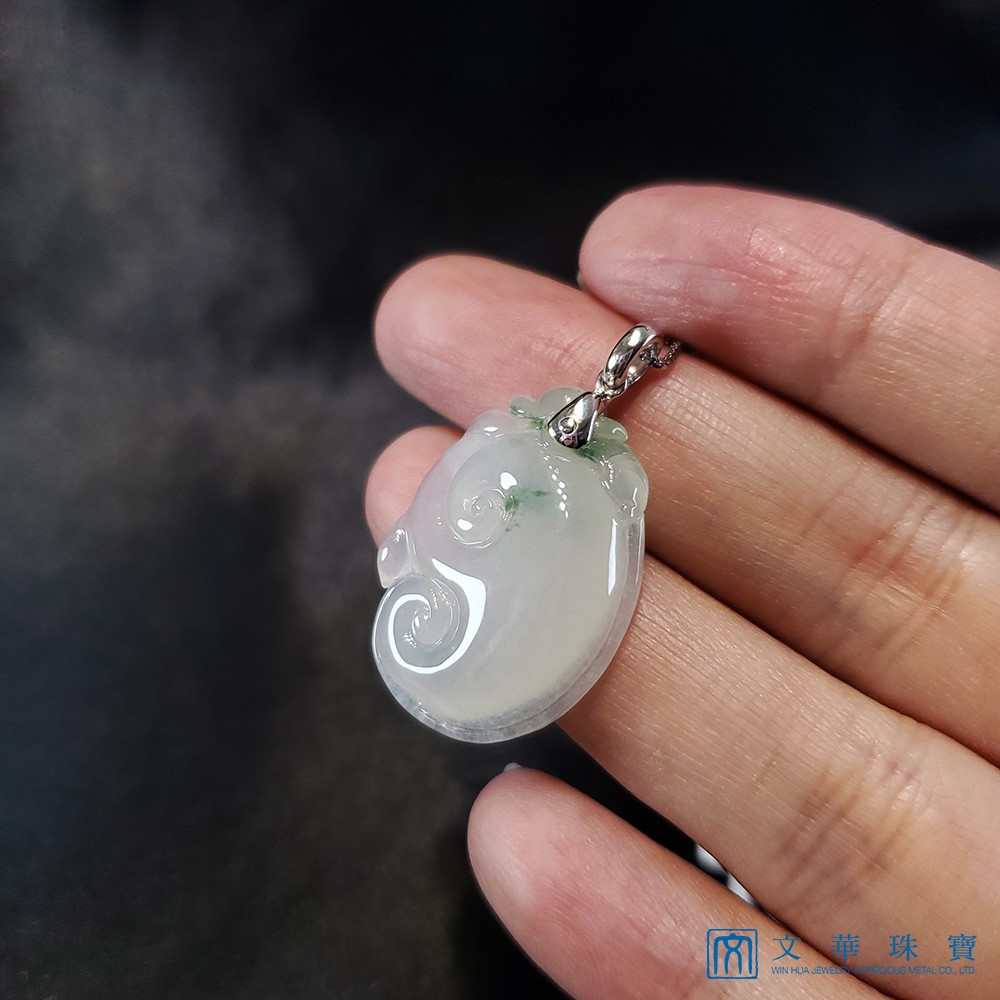 冰種飄花如意玉墜