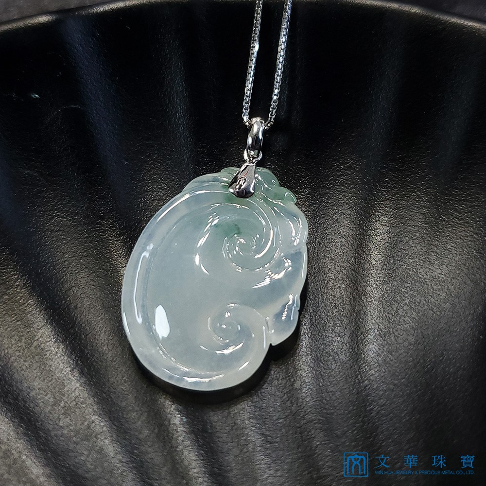 冰種飄花如意玉墜