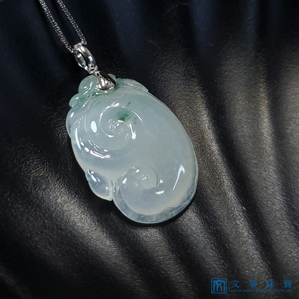 冰種飄花如意玉墜