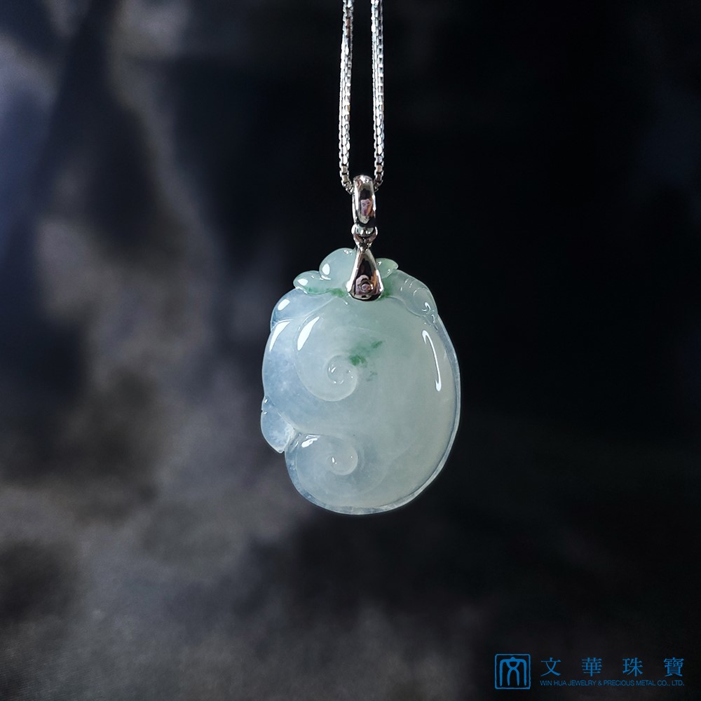 冰種飄花如意玉墜