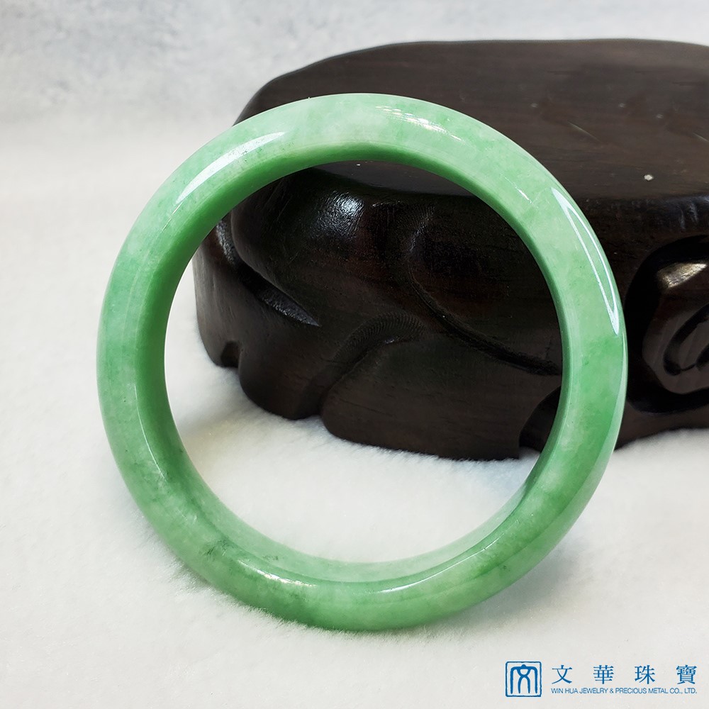翡翠蘋果綠玉鐲 18.5圍 平安鐲(已售出)