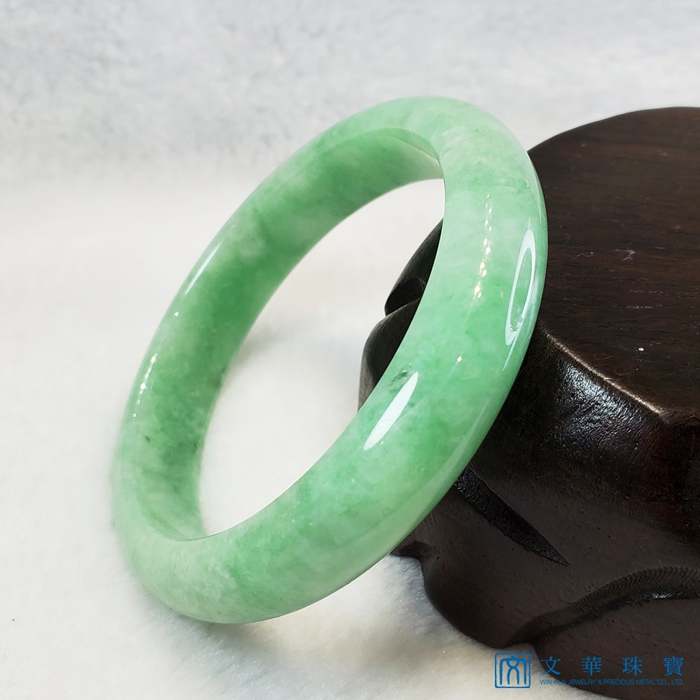 翡翠蘋果綠玉鐲 18.5圍 平安鐲(已售出)