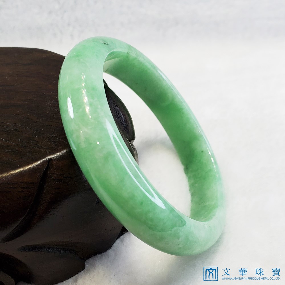 翡翠蘋果綠玉鐲 18.5圍 平安鐲(已售出)