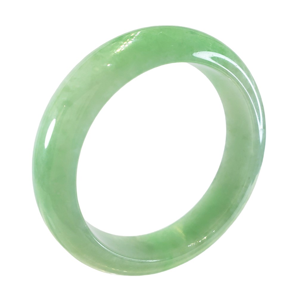 翡翠冰糯蘋果綠玉鐲 17.5圍 平安鐲(已售出)