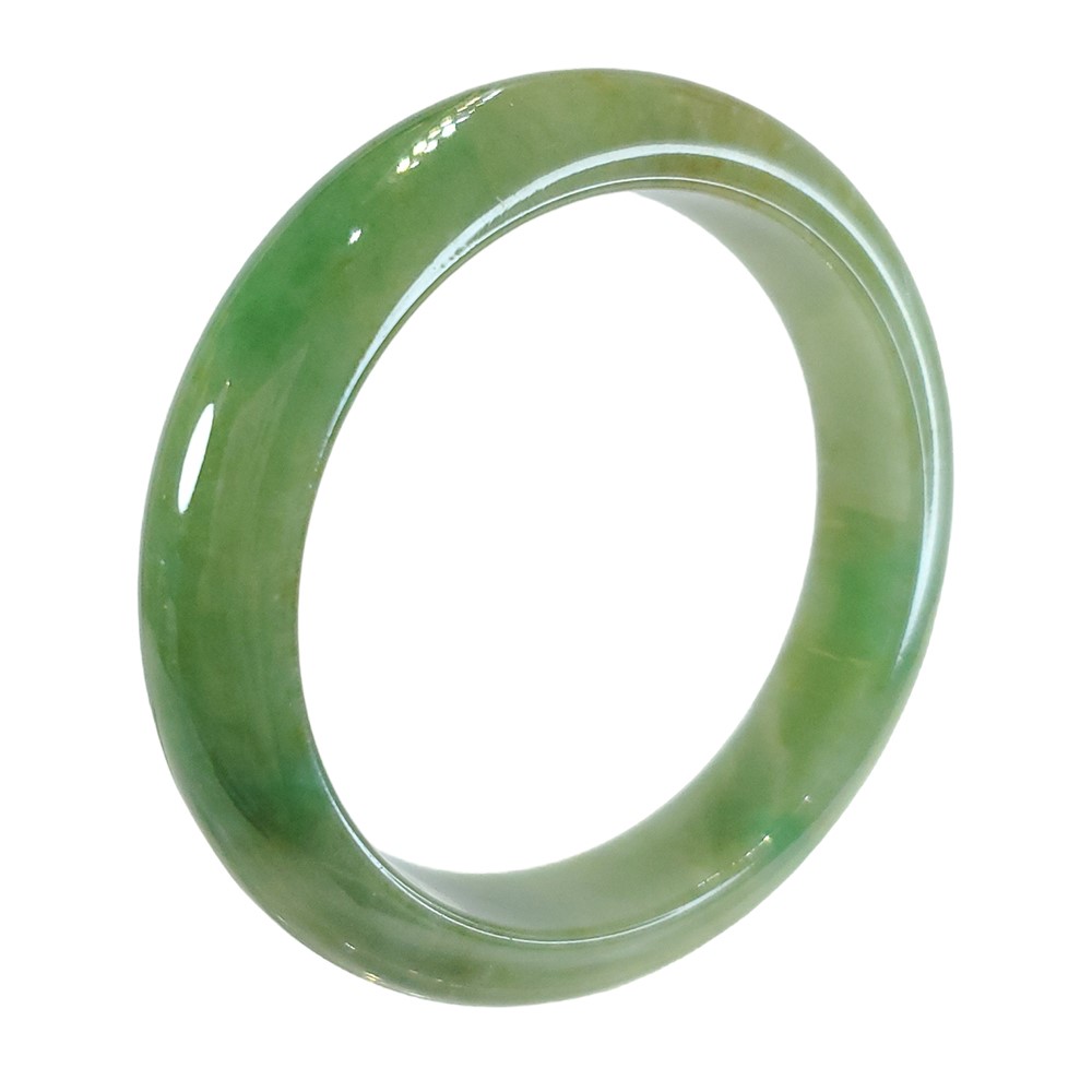 翡翠草綠帶翠玉鐲 17.8圍 平安鐲