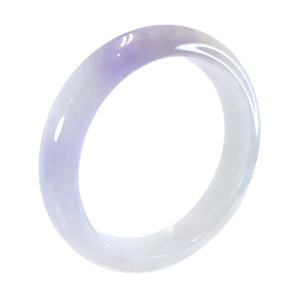 冰糯帶紫玉鐲 18.3圍 平安鐲