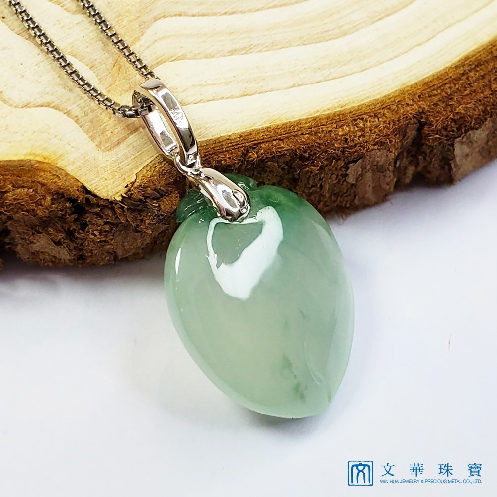 冰種飄綠玉桃墜子