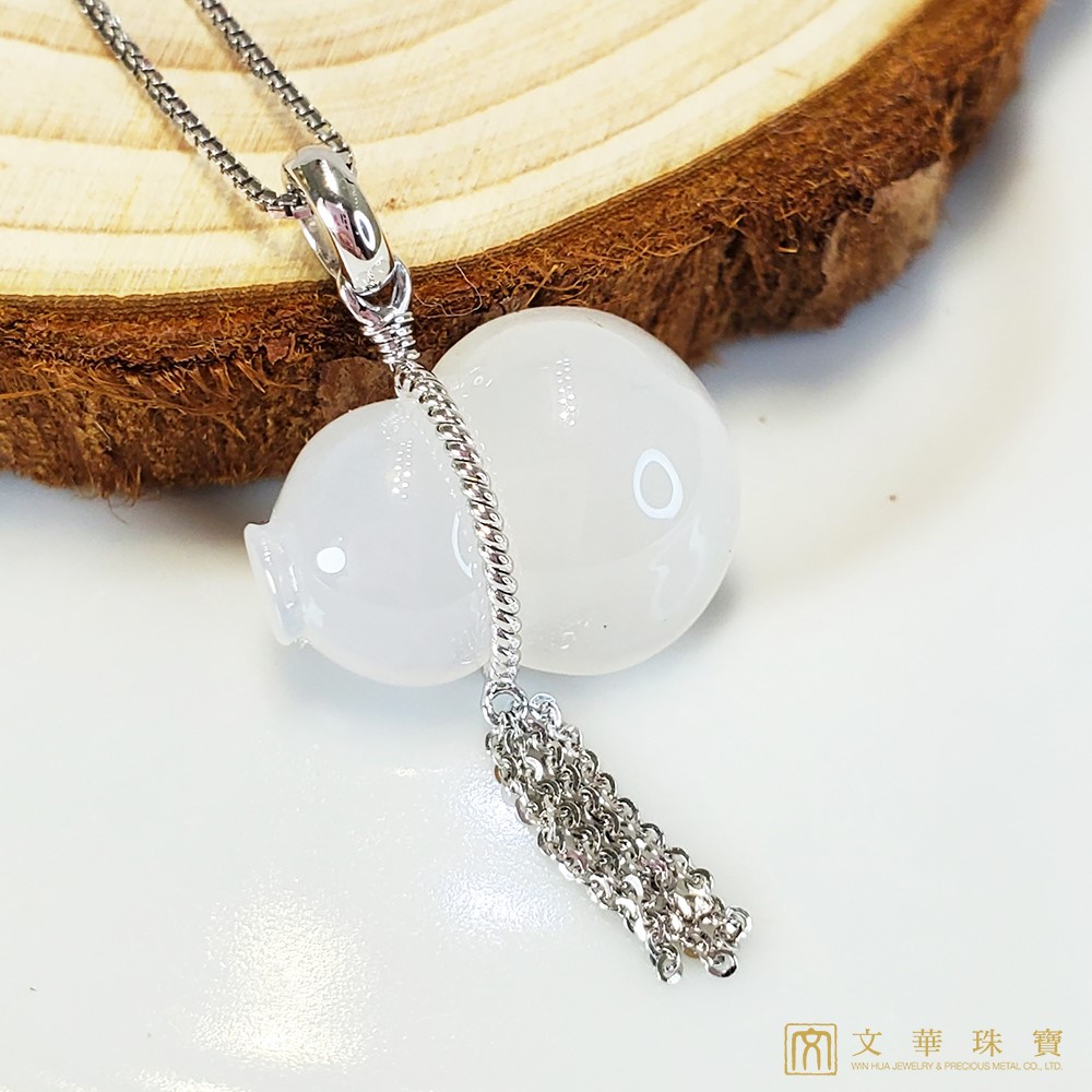 白翡葫蘆玉墜