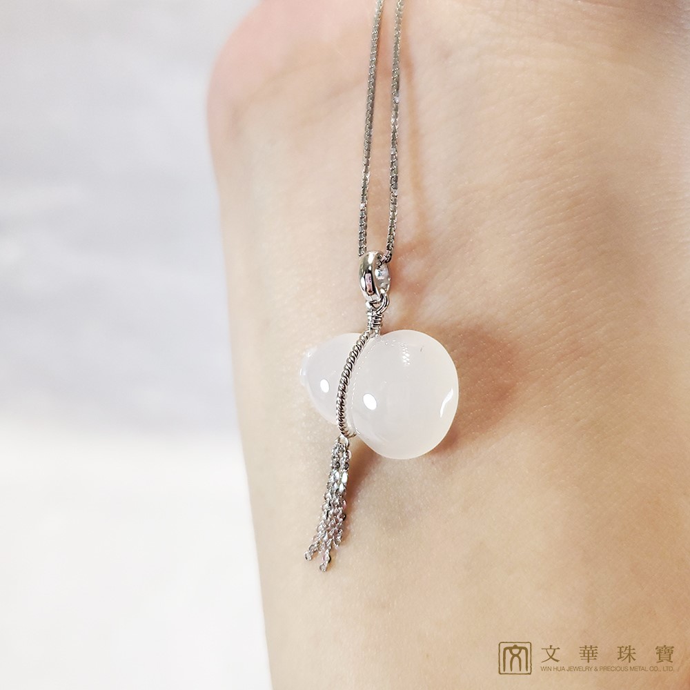 白翡葫蘆玉墜
