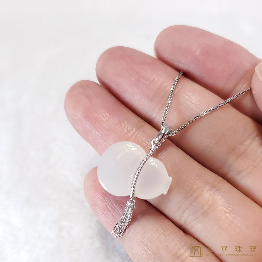 白翡葫蘆玉墜