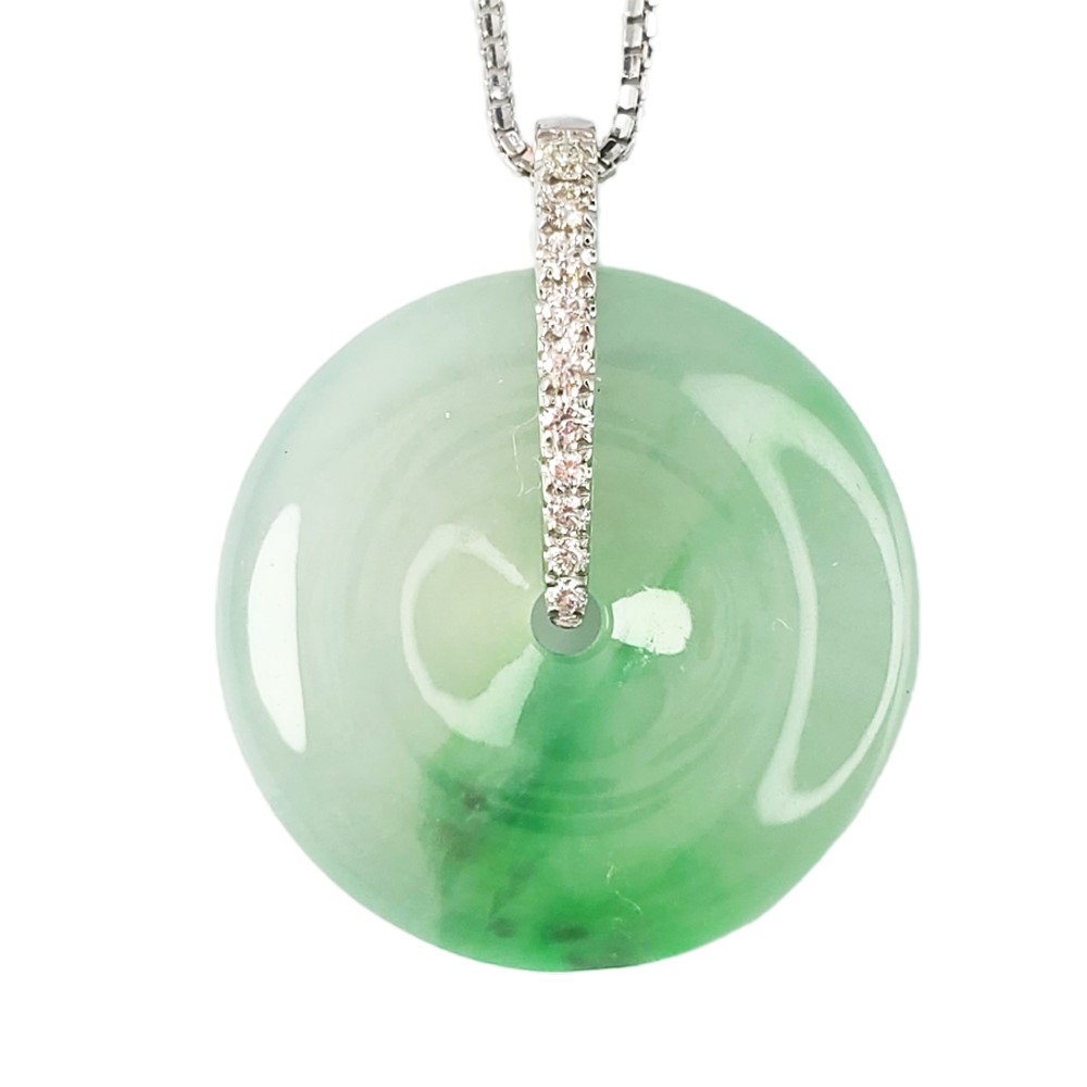 冰種翠綠平安扣鑽墜(已售出)