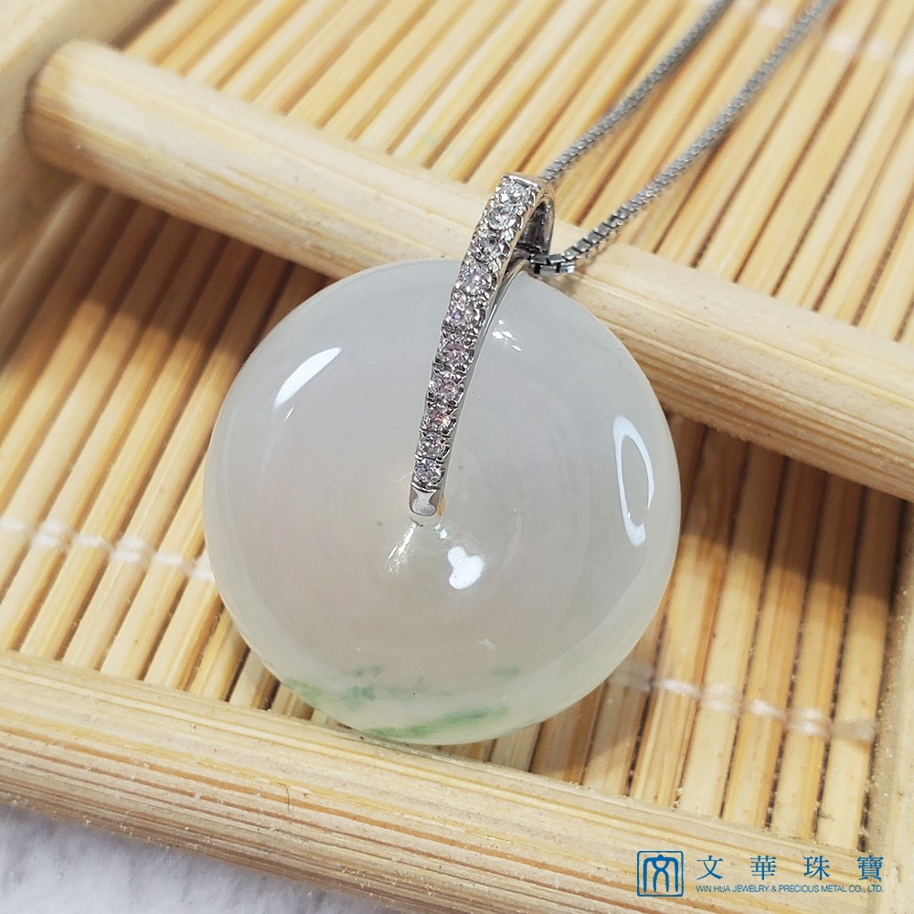 冰種綠絲平安扣鑽墜(已售出)