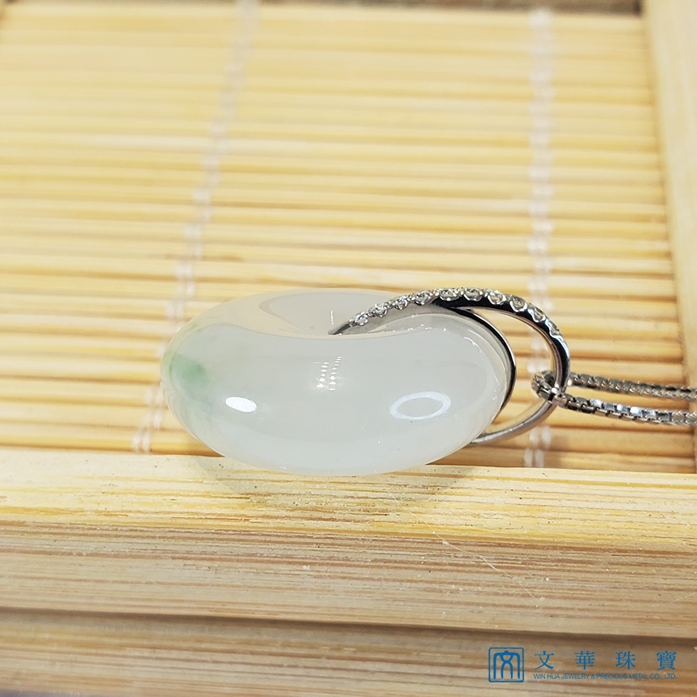 冰種綠絲平安扣鑽墜(已售出)