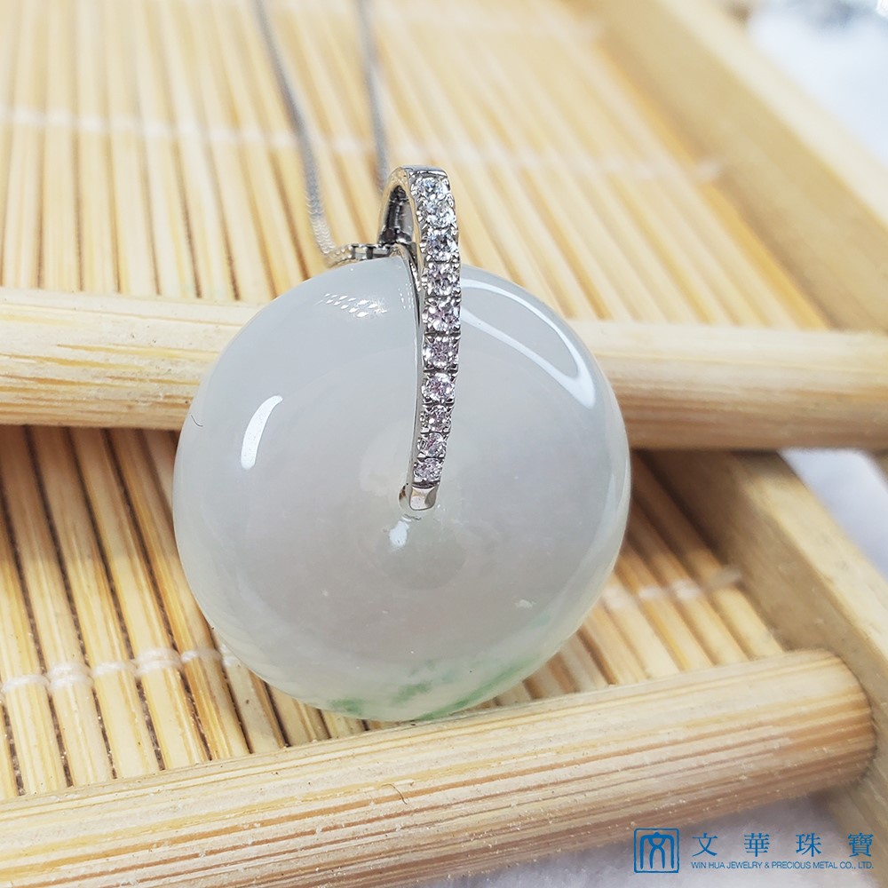 冰種綠絲平安扣鑽墜(已售出)