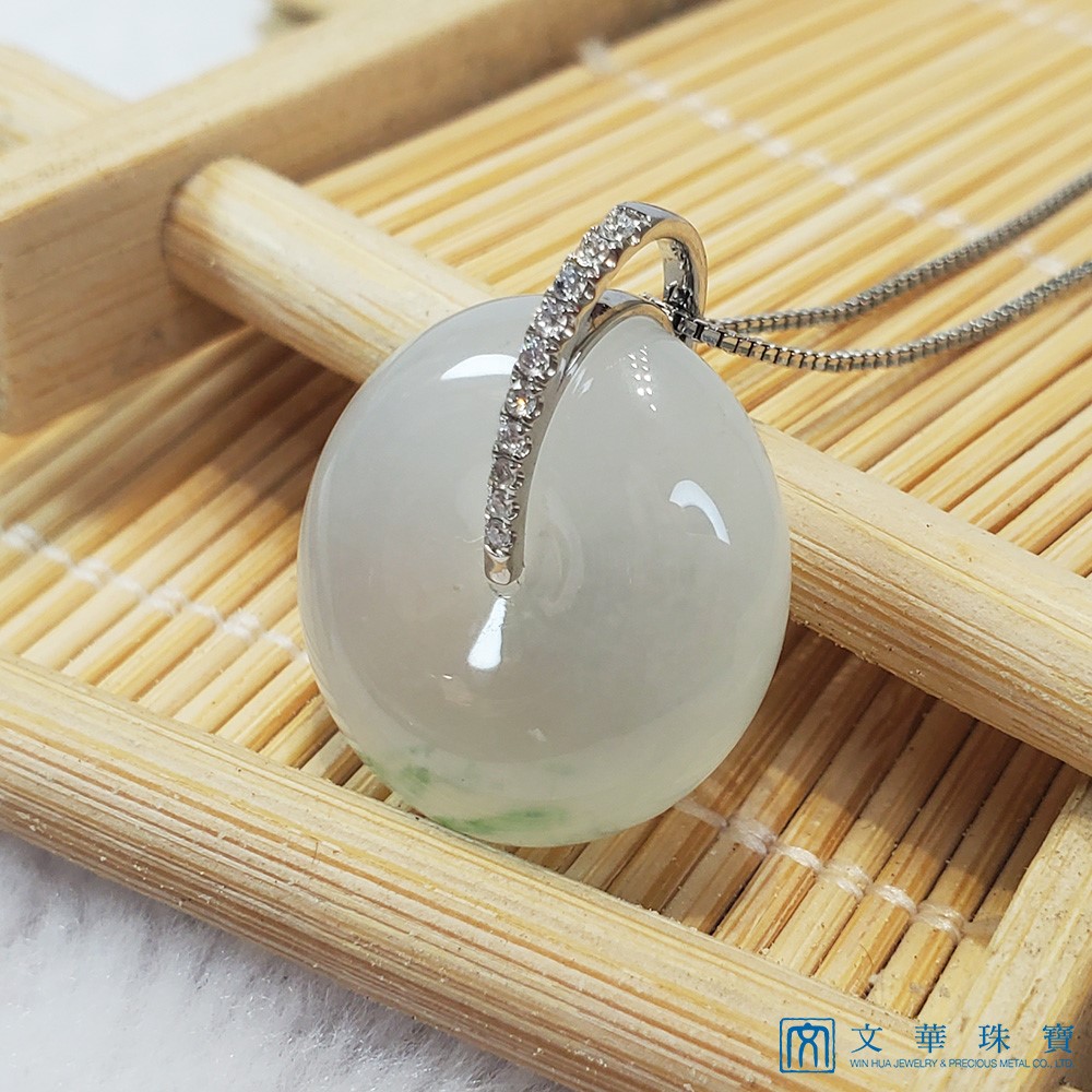 冰種綠絲平安扣鑽墜(已售出)