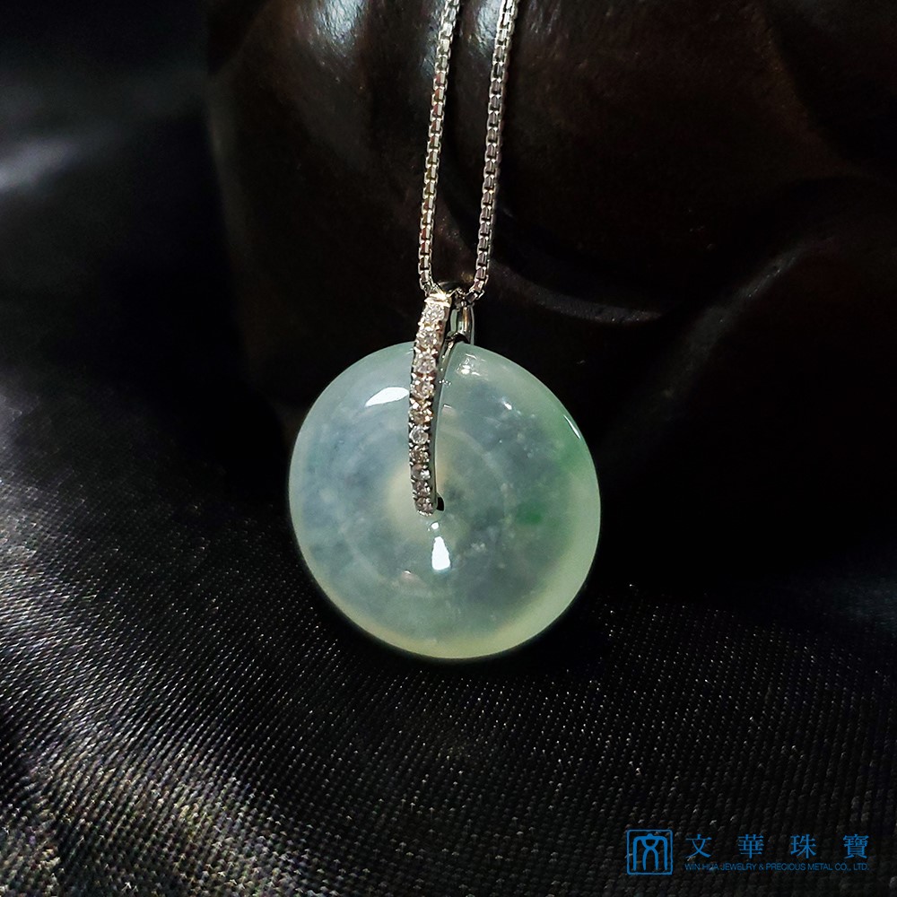 高冰平安扣鑽墜