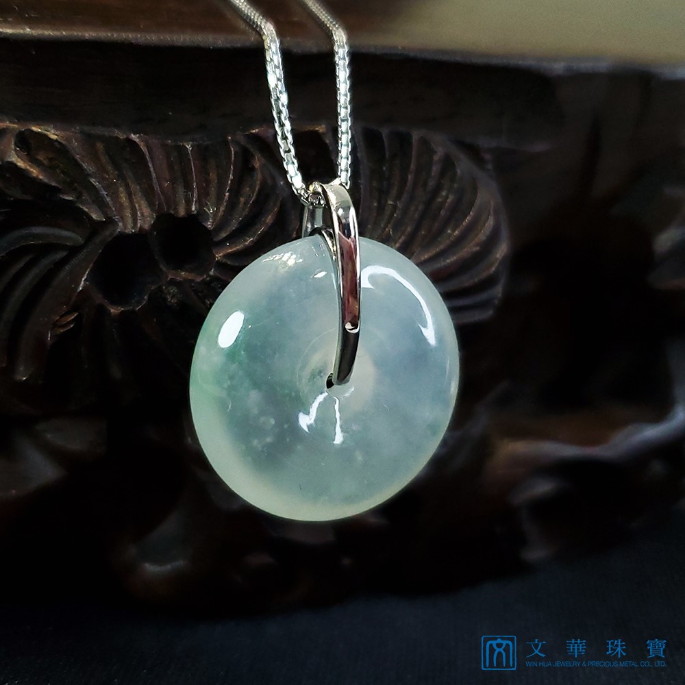 高冰平安扣鑽墜