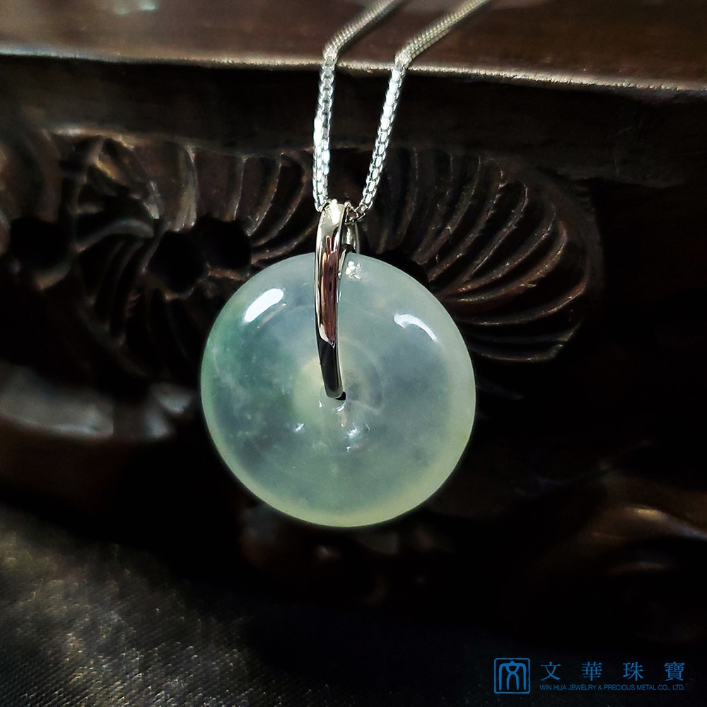 高冰平安扣鑽墜