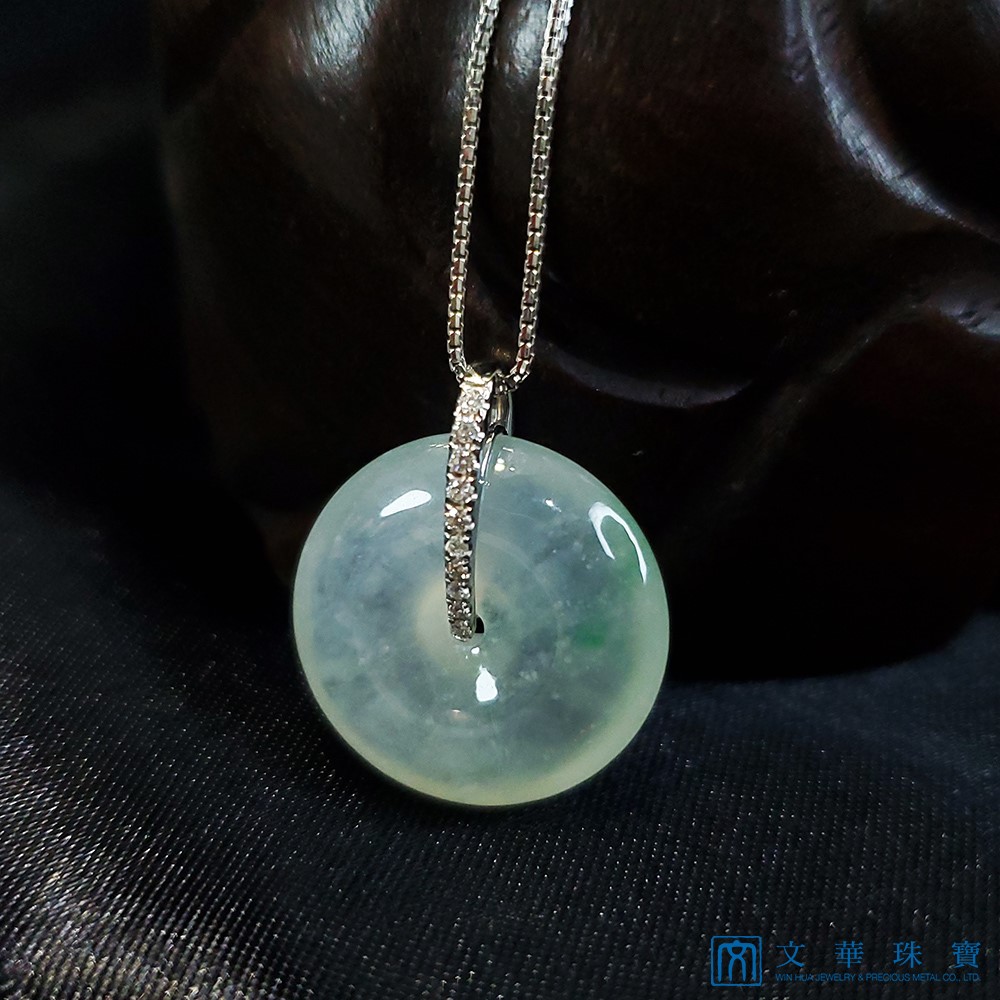 高冰平安扣鑽墜