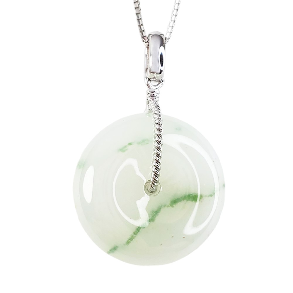 冰糯飄花平安扣 (已售出)