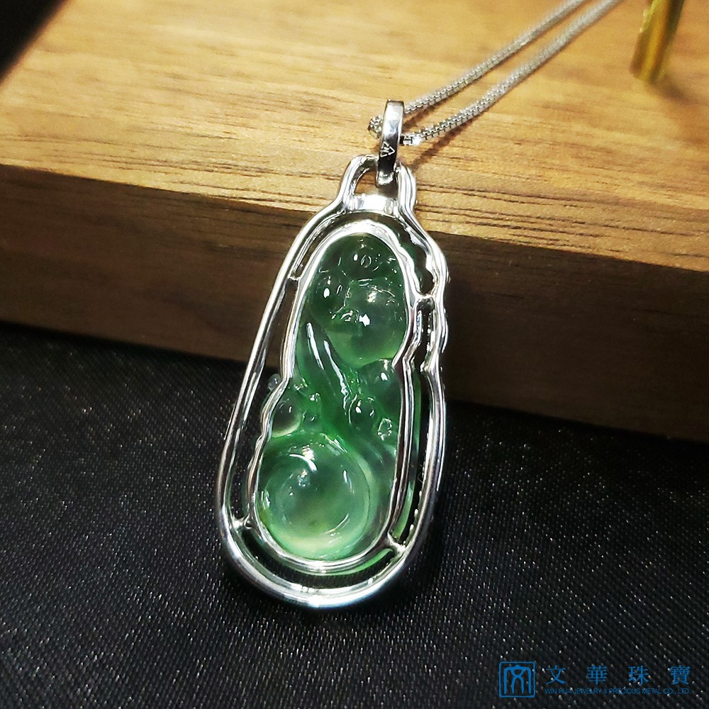 玻璃種神龍戲珠玉墜(已售出)