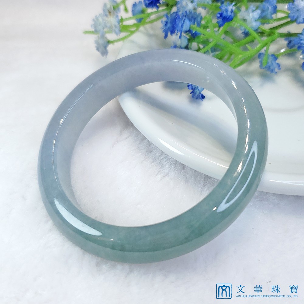 冰種藍紫玉鐲 17.5圍 平安鐲(已售出)