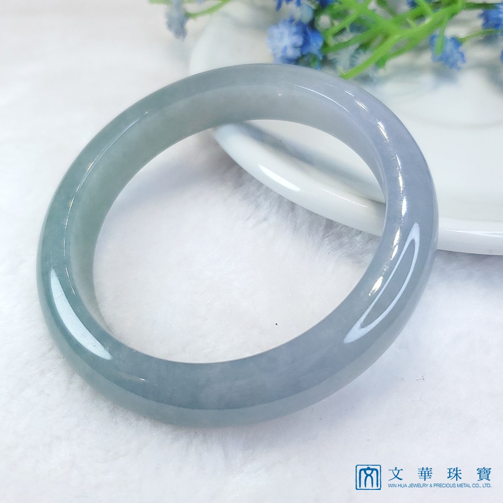 冰種藍紫玉鐲 17.5圍 平安鐲(已售出)