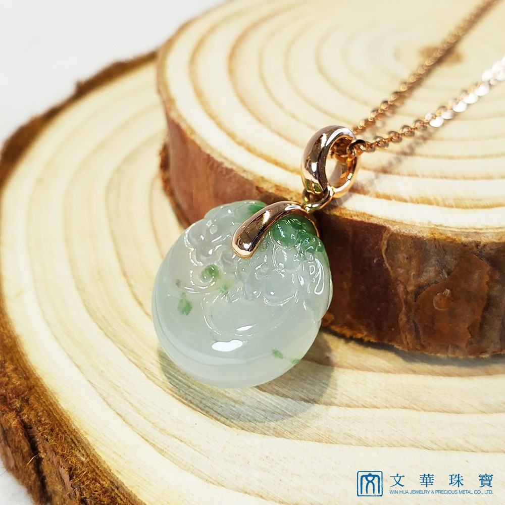 冰種飄花龍扣玉墜 (已售出)