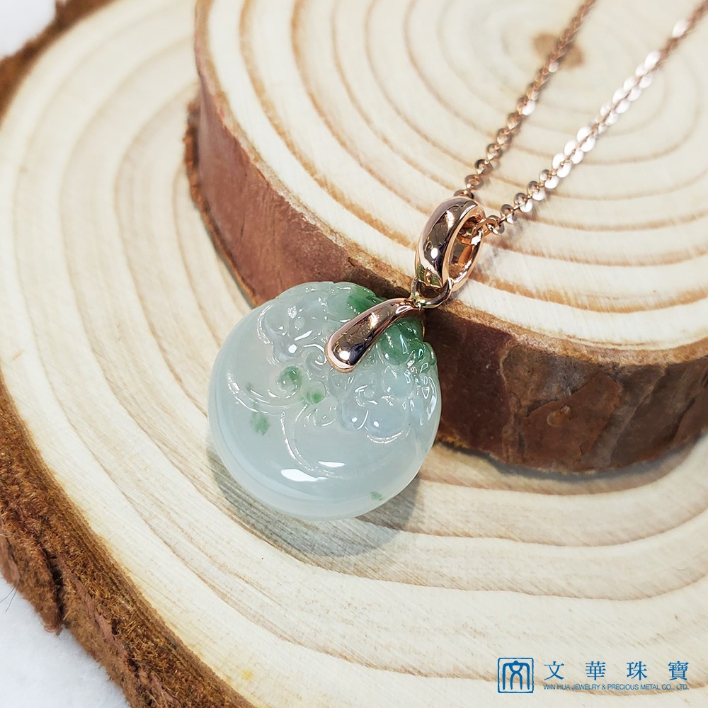 冰種飄花龍扣玉墜 (已售出)