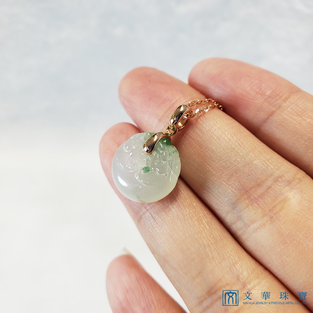 冰種飄花龍扣玉墜 (已售出)