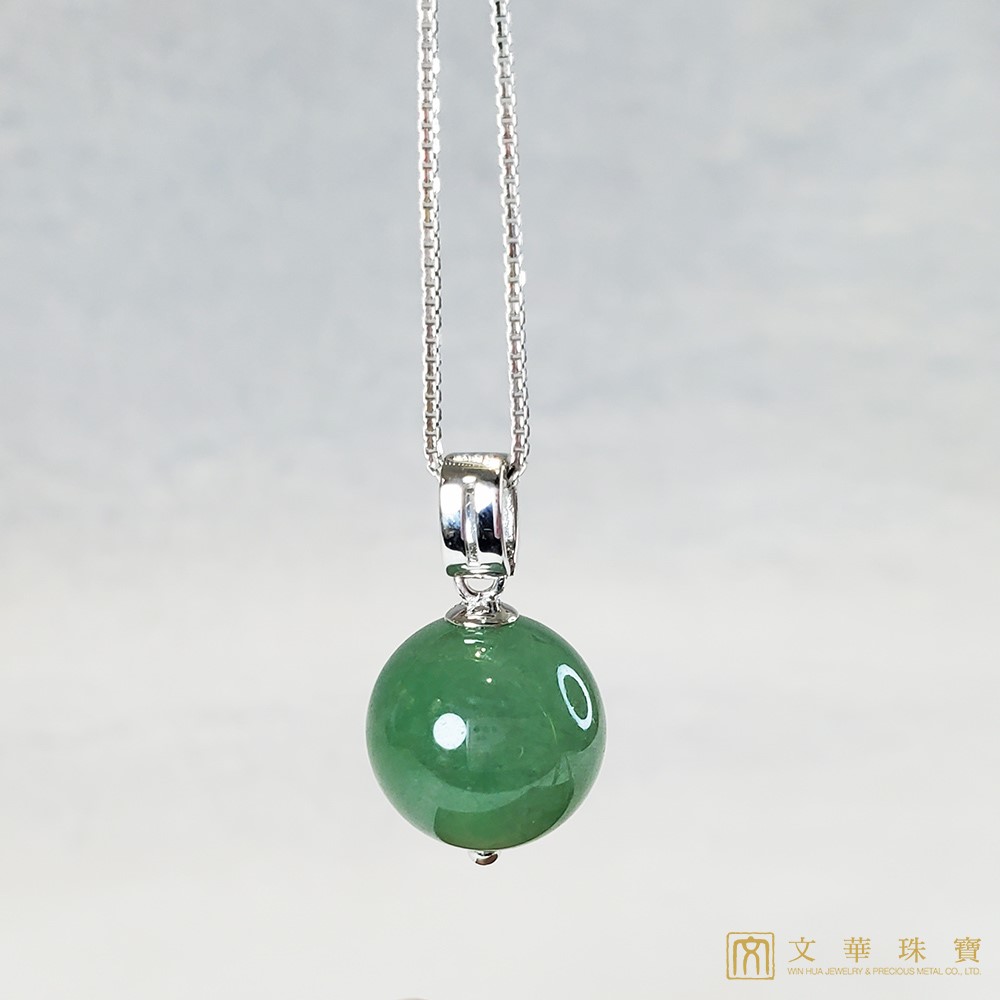 翡翠玉珠鑽墜 11.5mm