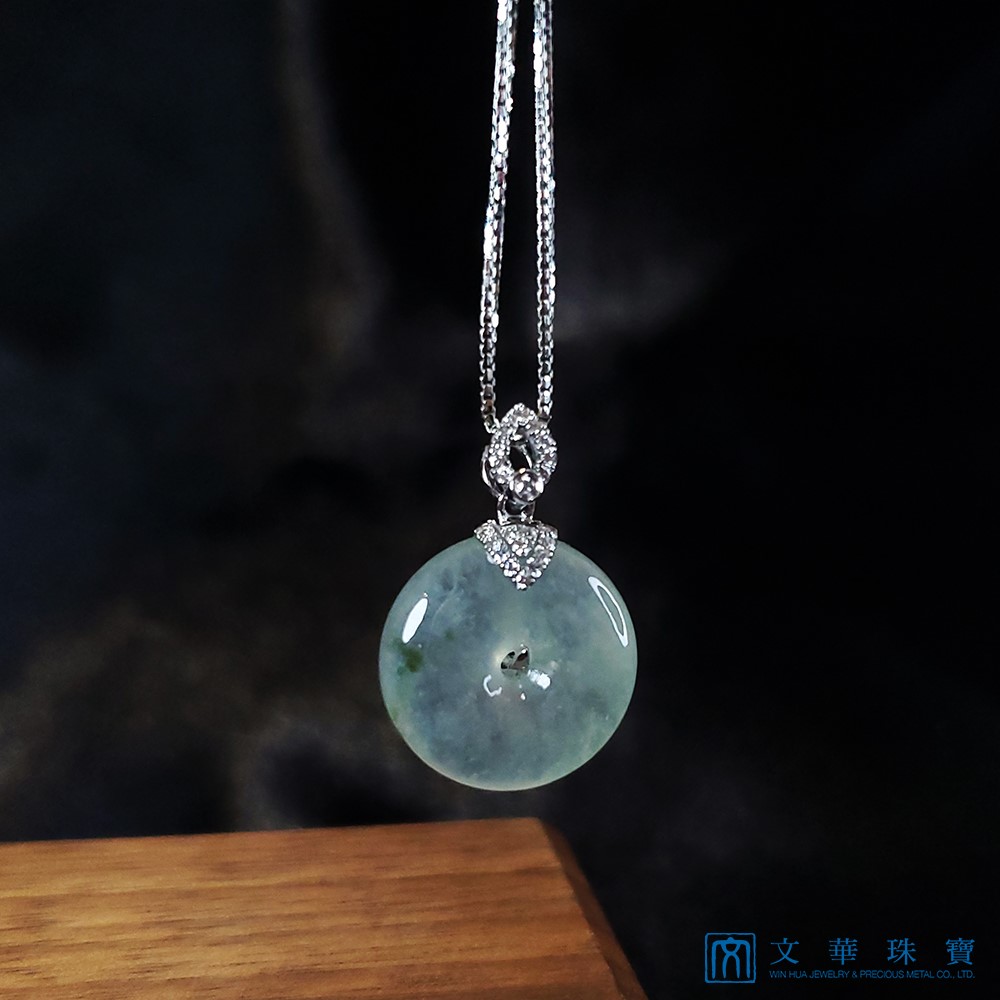 冰玻種飄蘭花平安扣鑽墜(已售出)