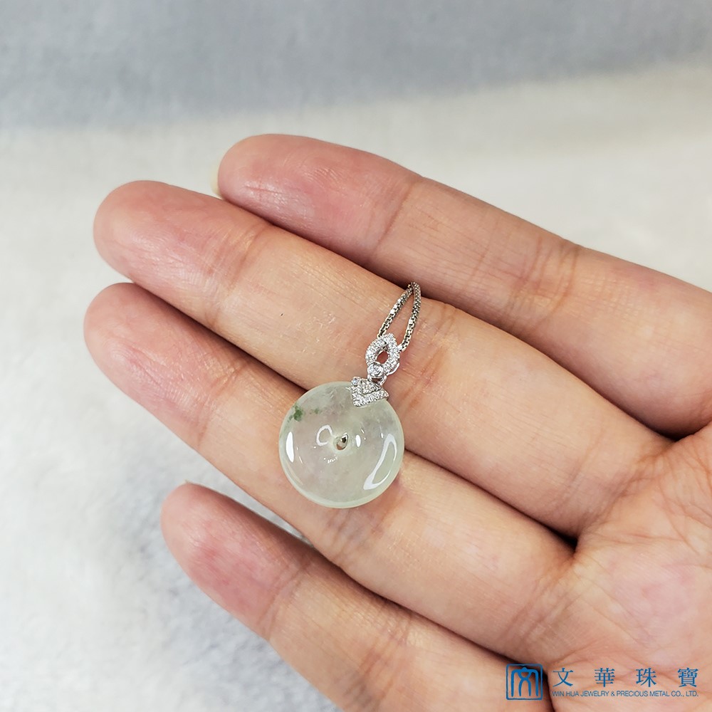 冰玻種飄蘭花平安扣鑽墜(已售出)