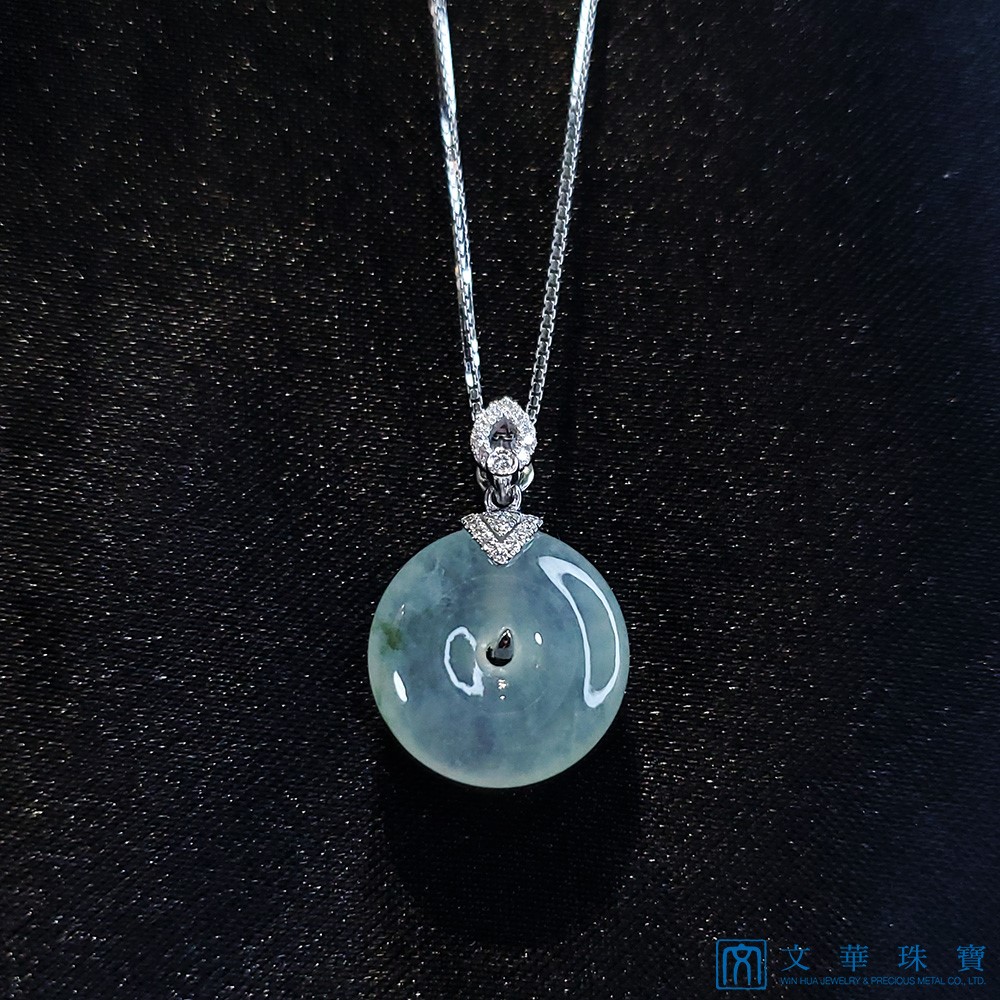 冰玻種飄蘭花平安扣鑽墜(已售出)