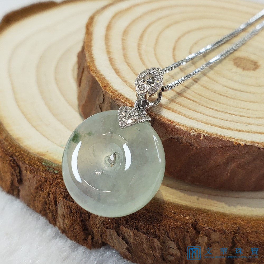 冰玻種飄蘭花平安扣鑽墜(已售出)