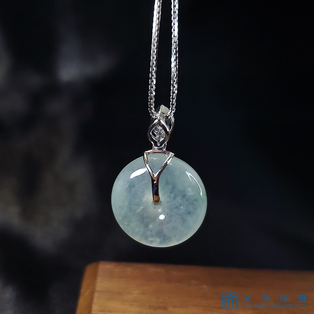 冰玻種飄蘭花平安扣鑽墜(已售出)