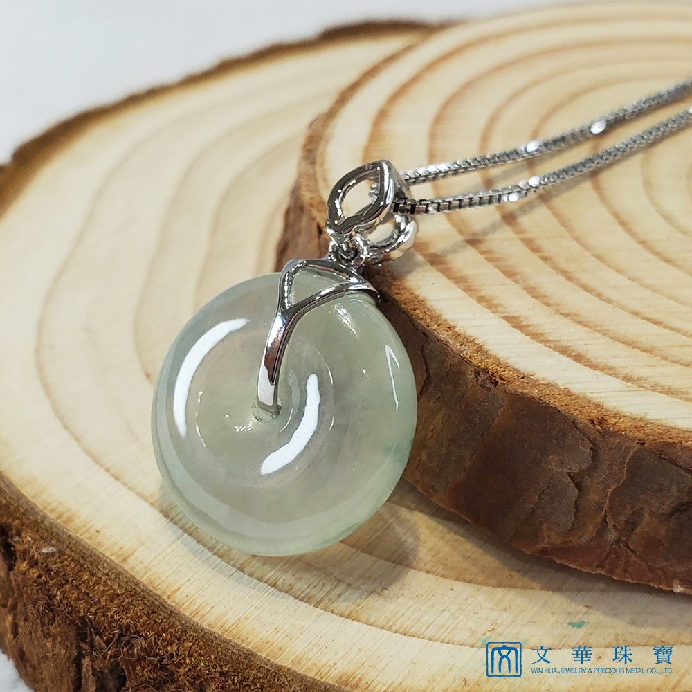 冰玻種飄蘭花平安扣鑽墜(已售出)