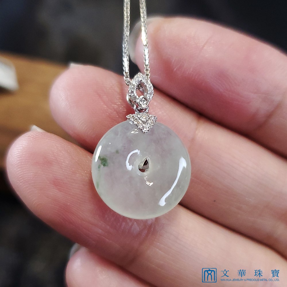 冰玻種飄蘭花平安扣鑽墜(已售出)