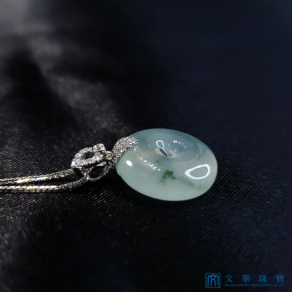 冰玻種飄蘭花平安扣鑽墜(已售出)