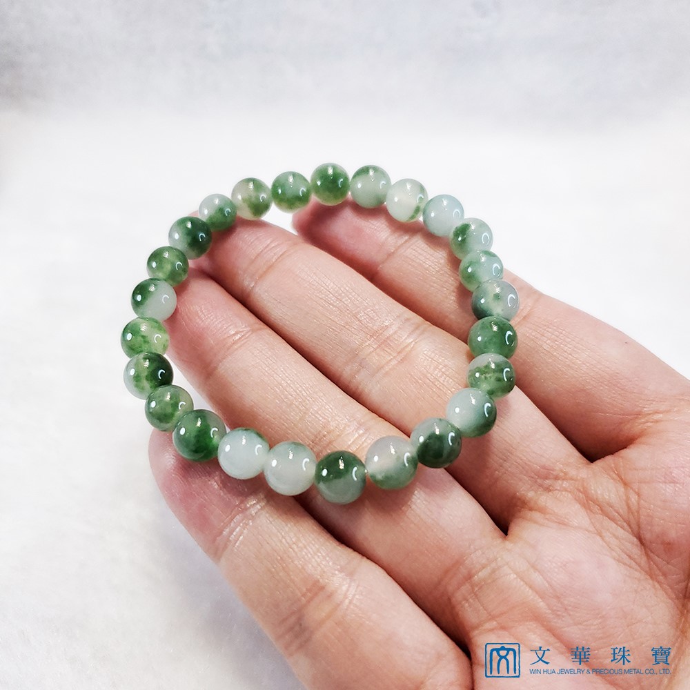 冰糯飄花圓珠手鍊 6.5-7mm(已售出)