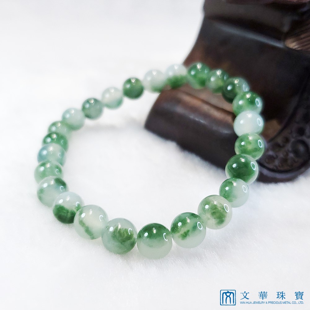 冰糯飄花圓珠手鍊 6.5-7mm(已售出)