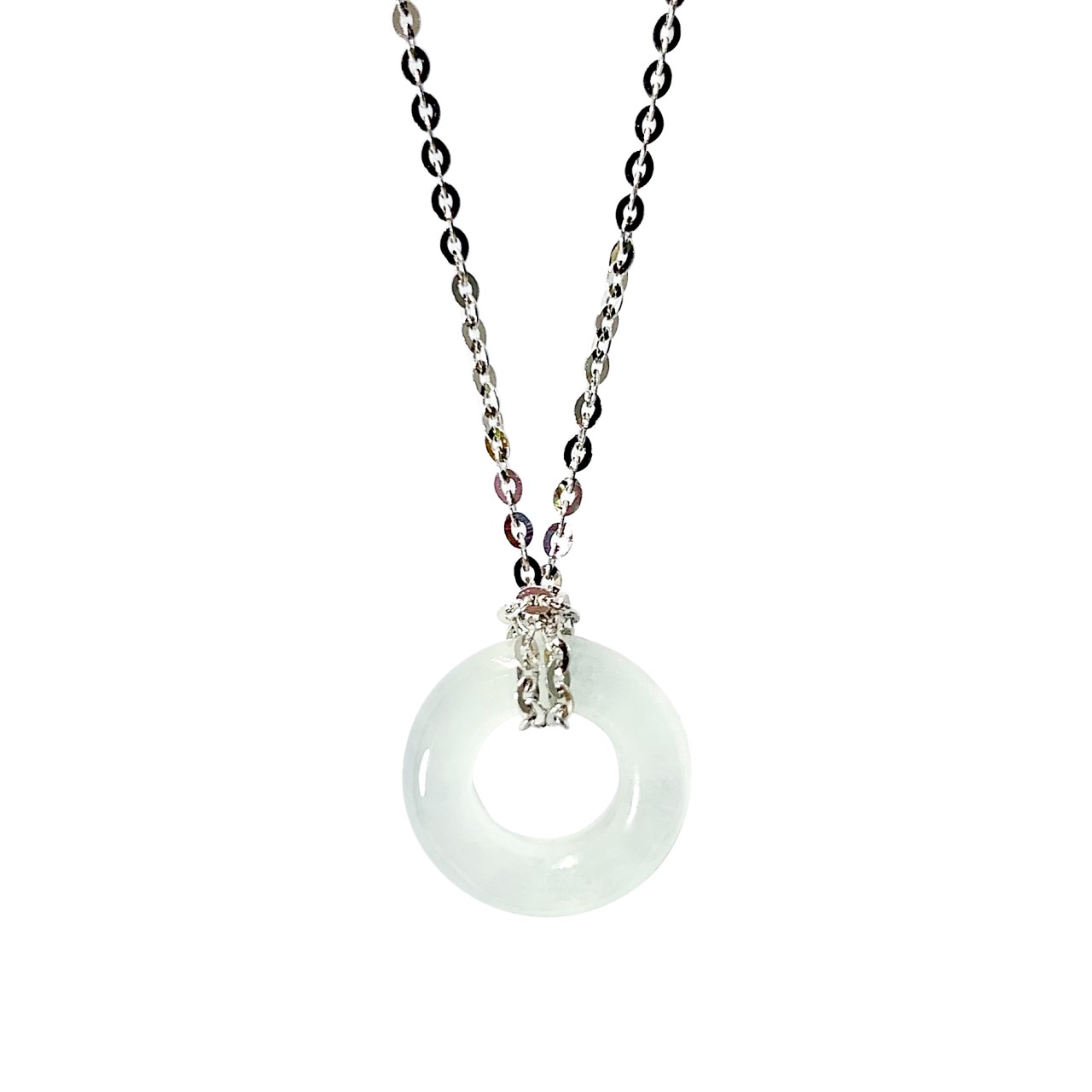 冰種玉環K金項鍊 18K白金750(已售出)