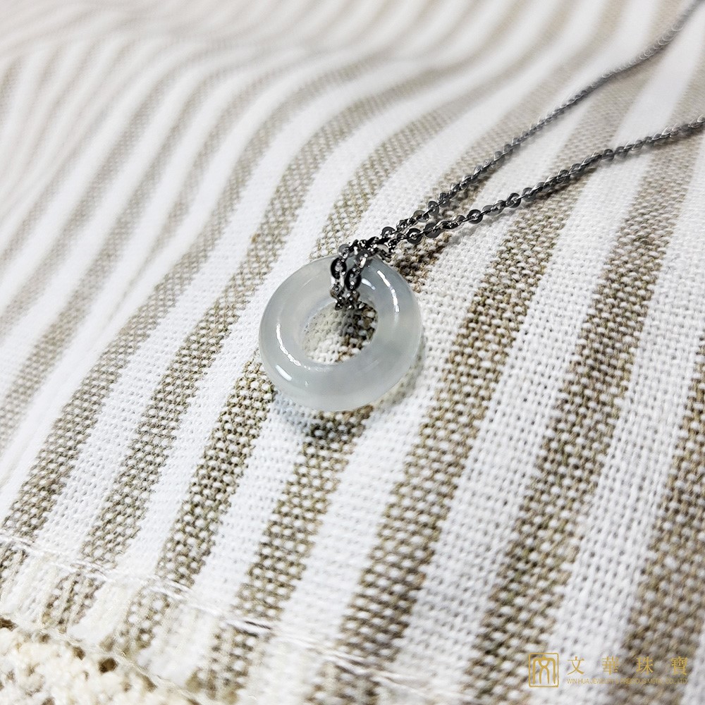 冰種玉環K金項鍊 18K白金750(已售出)