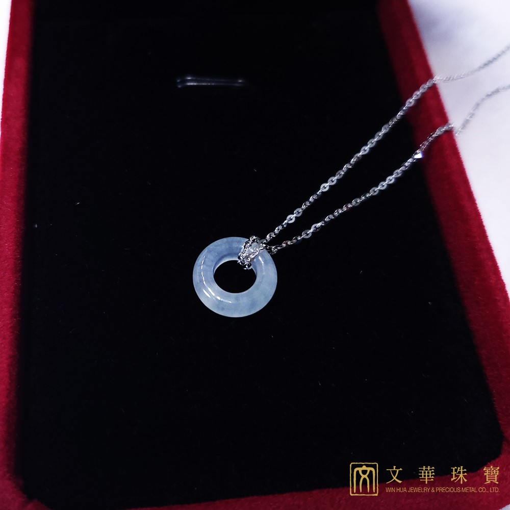 冰種玉環K金項鍊 18K白金750(已售出)