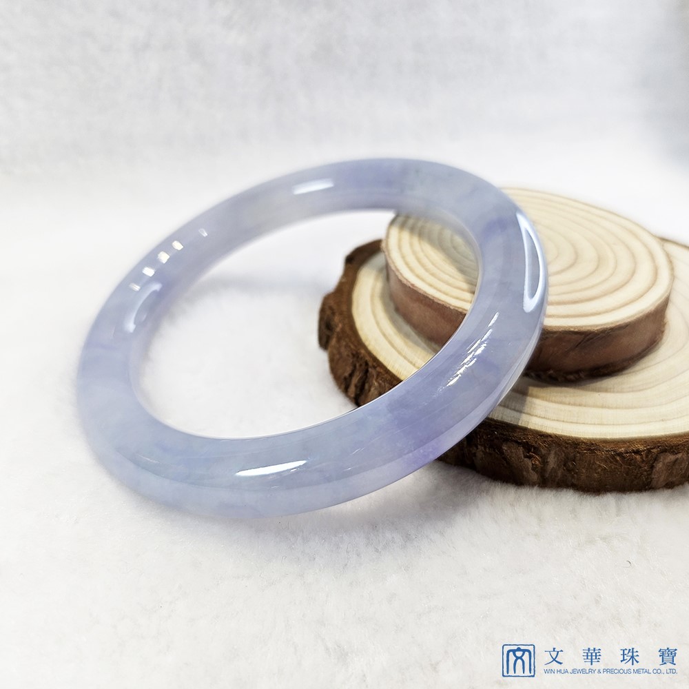 冰紫翡圓骨玉鐲 18.5圍