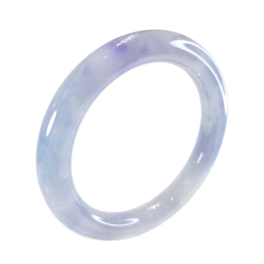 冰紫翡圓骨玉鐲 18.5圍