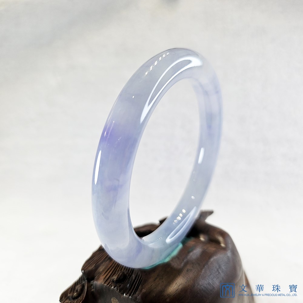 冰紫翡圓骨玉鐲 18.5圍