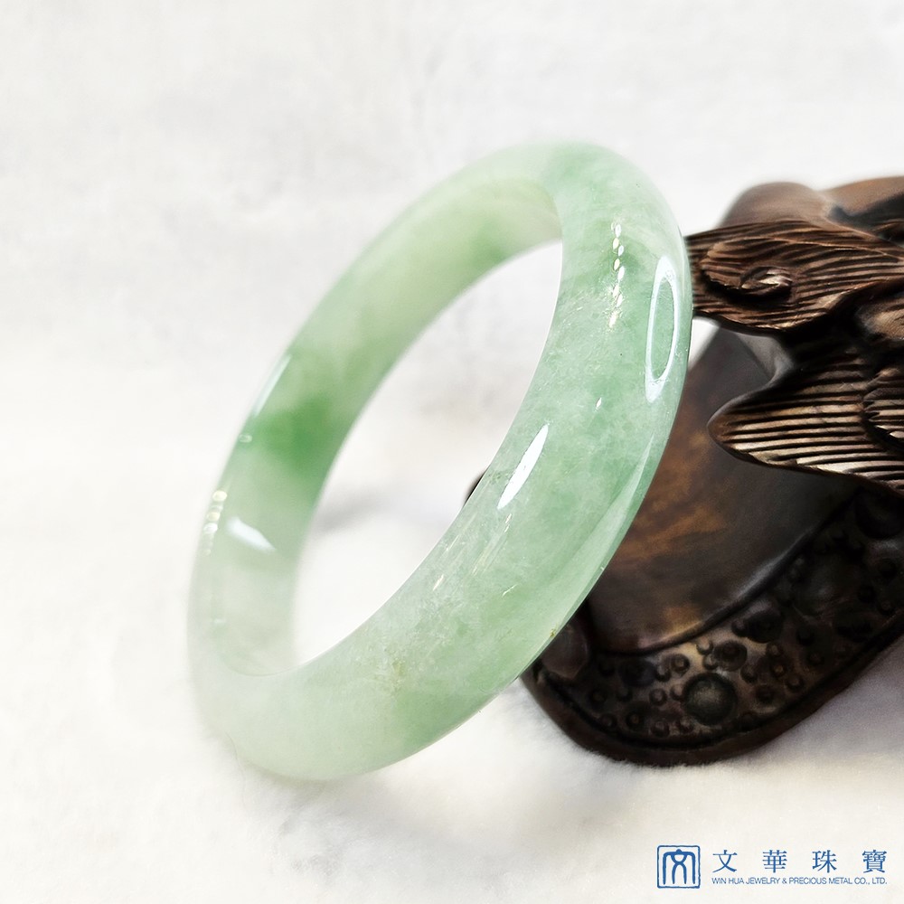 芙蓉蘋果綠玉鐲 18.5圍